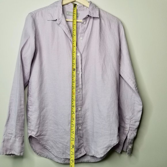 Everlane Women's Linen Relaxed Shirt in Purple - Picture 7 of 9